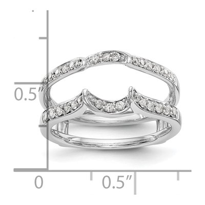 14K White Gold 1/3 ct tw Diamond Guard Ring – view 8