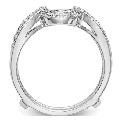 14K White Gold 1/5 ct tw Diamond Guard Ring – view 2