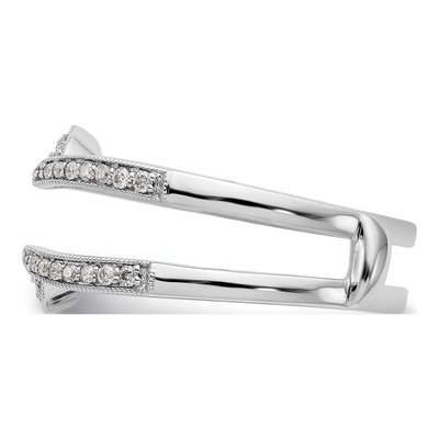 14K White Gold 1/5 ct tw Diamond Guard Ring – view 3