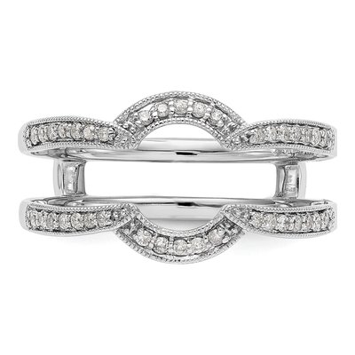 14K White Gold 1/5 ct tw Diamond Guard Ring – view 4