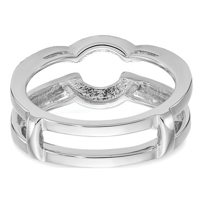 14K White Gold 1/5 ct tw Diamond Guard Ring – view 5