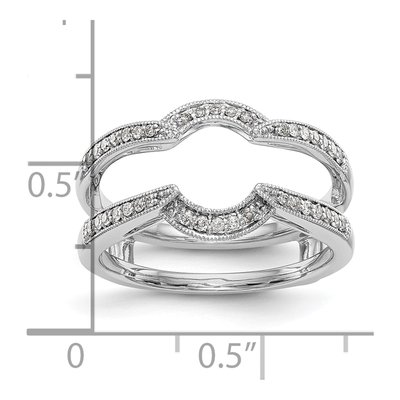 14K White Gold 1/5 ct tw Diamond Guard Ring – view 7