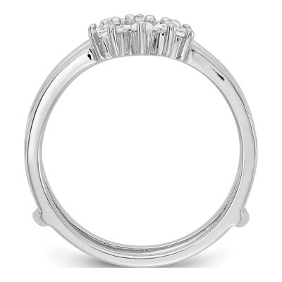 14K White Gold 1/5 ct tw Lab-Grown Diamond Guard Ring – view 3