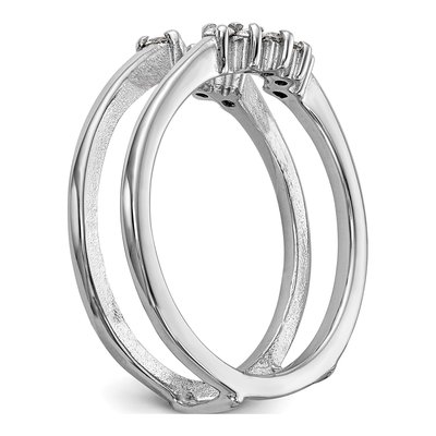 14K White Gold 1/5 ct tw Lab-Grown Diamond Guard Ring – view 7