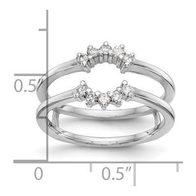 14K White Gold 1/5 ct tw Lab-Grown Diamond Guard Ring – view 8