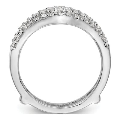 14K White Gold 5/8 ct tw Diamond Guard Ring – view 3
