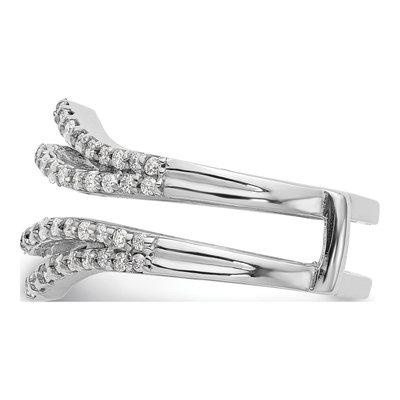 14K White Gold 5/8 ct tw Diamond Guard Ring – view 4