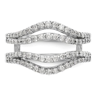 14K White Gold 5/8 ct tw Diamond Guard Ring – view 5