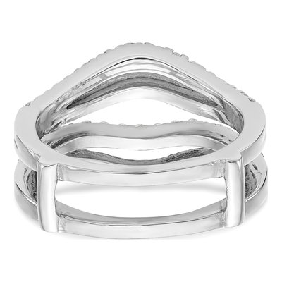 14K White Gold 5/8 ct tw Diamond Guard Ring – view 6