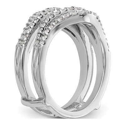 14K White Gold 5/8 ct tw Diamond Guard Ring – view 7