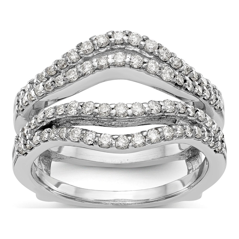 14K White Gold 0.62 ct tw Diamond Guard Wedding Band