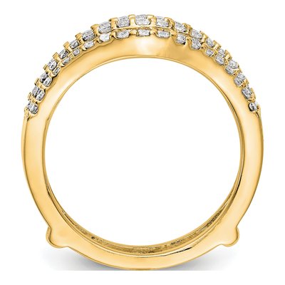 14K Yellow Gold 0.62 ct tw Diamond Guard Wedding Band – view 2