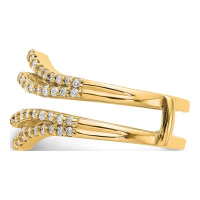 14K Yellow Gold 0.62 ct tw Diamond Guard Wedding Band – view 3
