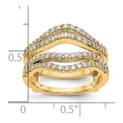 14K Yellow Gold 0.62 ct tw Diamond Guard Wedding Band – view 4