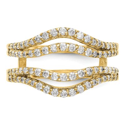 14K Yellow Gold 0.62 ct tw Diamond Guard Wedding Band – view 5