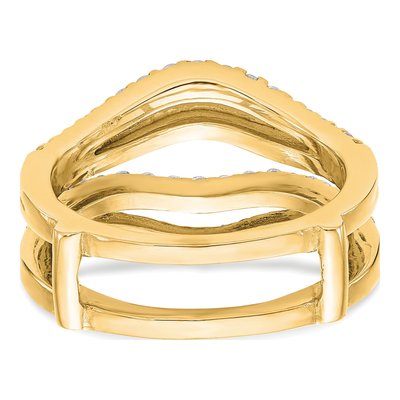 14K Yellow Gold 0.62 ct tw Diamond Guard Wedding Band – view 6