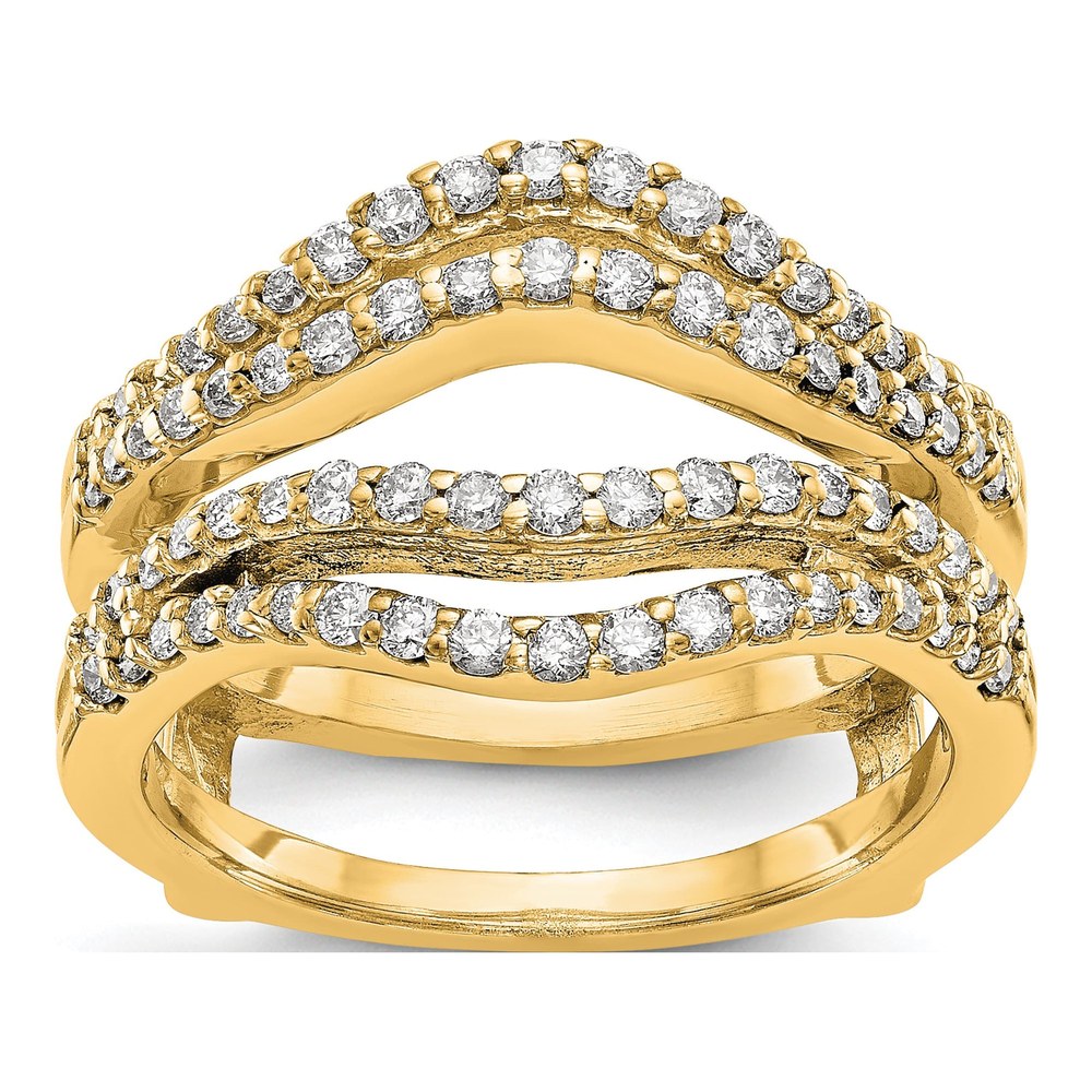 14K Yellow Gold 0.62 ct tw Diamond Guard Wedding Band