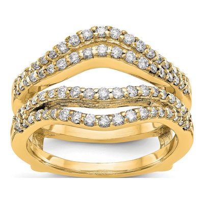 14K Yellow Gold 0.62 ct tw Diamond Guard Wedding Band