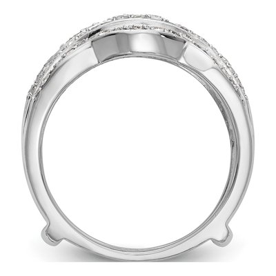 14K White Gold 1/2 ct tw Diamond Guard Ring – view 2