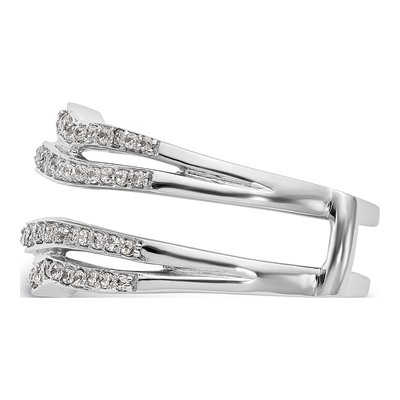 14K White Gold 1/2 ct tw Diamond Guard Ring – view 3