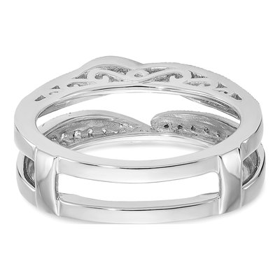 14K White Gold Diamond Guard Ring Mounting – view 7
