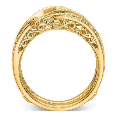 14K Yellow Gold 1/4 ct tw Diamond Guard Ring – view 2