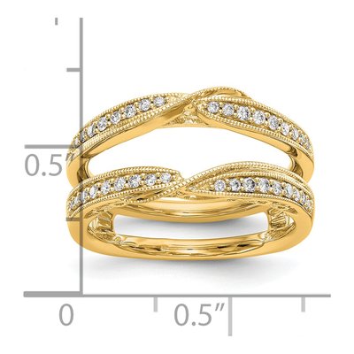 14K Yellow Gold 1/4 ct tw Diamond Guard Ring – view 3
