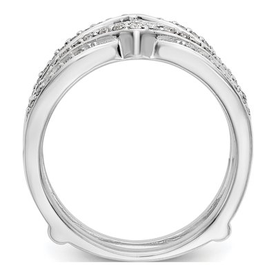 14K White Gold 1/2 ct tw Diamond Guard Ring – view 2