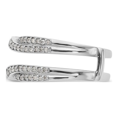 14K White Gold 1/2 ct tw Diamond Guard Ring – view 3