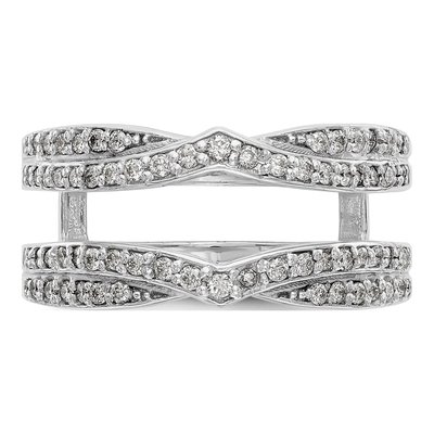 14K White Gold 1/2 ct tw Diamond Guard Ring – view 4