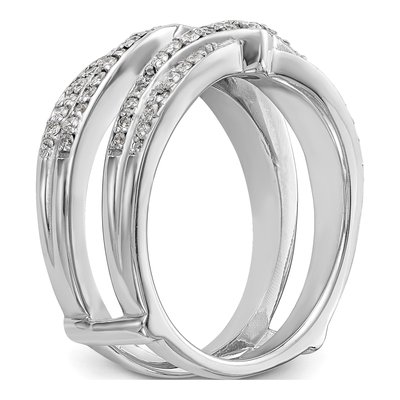 14K White Gold 1/2 ct tw Diamond Guard Ring – view 6