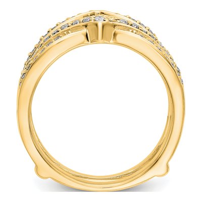 14K Yellow Gold 1/2 ct tw Diamond Guard Ring – view 2