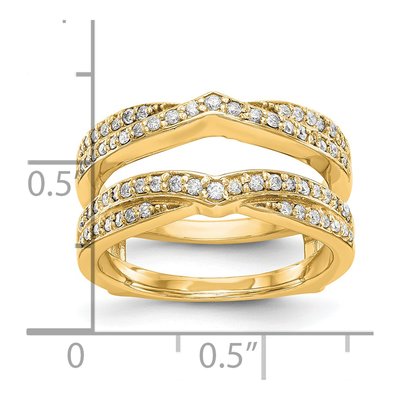 14K Yellow Gold 1/2 ct tw Diamond Guard Ring – view 3
