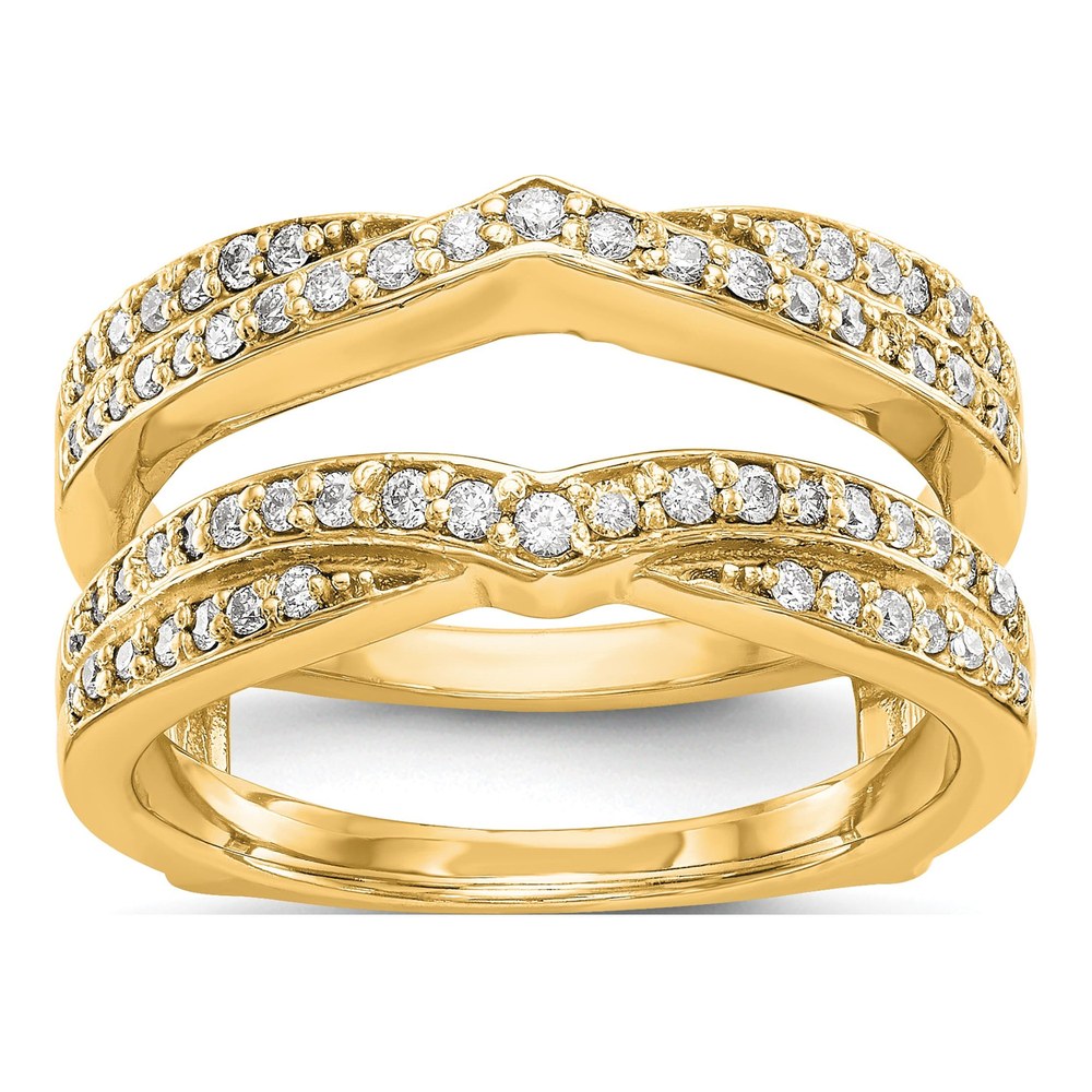 14K Yellow Gold 1/2 ct tw Diamond Guard Ring