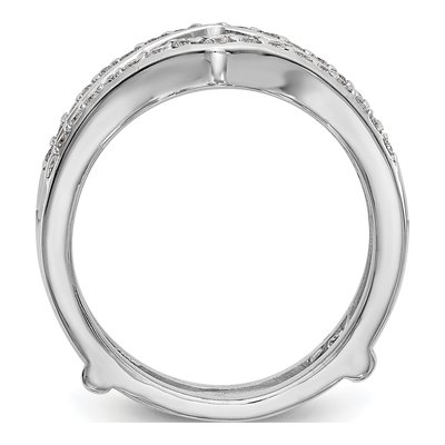 14K White Gold 1/2 ct tw Diamond Guard Ring – view 3