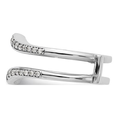 14K White Gold 1/2 ct tw Diamond Guard Ring – view 4