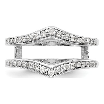 14K White Gold 1/2 ct tw Diamond Guard Ring – view 5