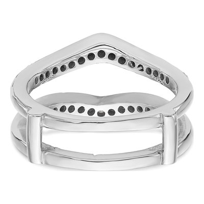 14K White Gold 1/2 ct tw Diamond Guard Ring – view 6