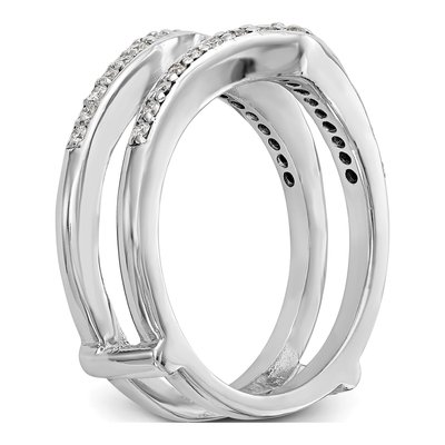 14K White Gold 1/2 ct tw Diamond Guard Ring – view 7