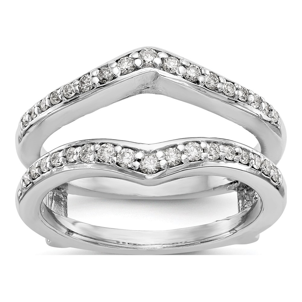 14K White Gold 1/2 ct tw Diamond Guard Ring