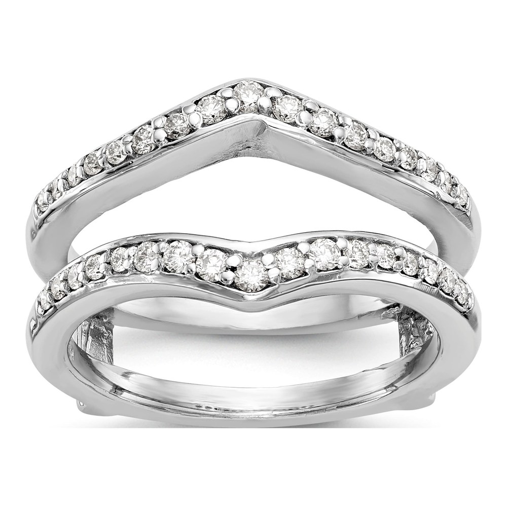 14K White Gold 0.47 ct tw Diamond Guard Wedding Band