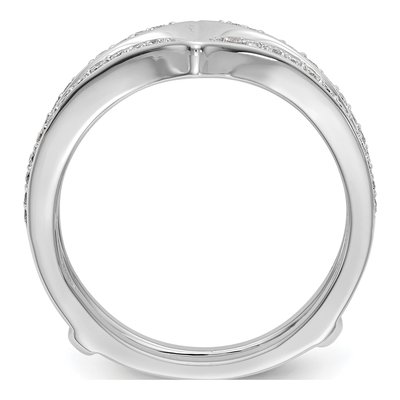 14K White Gold 1/3 ct tw Diamond Guard Ring – view 2