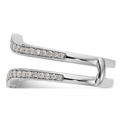 14K White Gold 1/3 ct tw Diamond Guard Ring – view 3