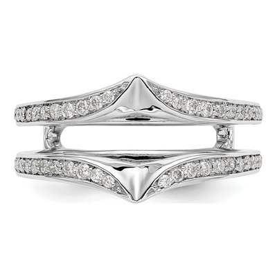 14K White Gold 1/3 ct tw Diamond Guard Ring – view 4