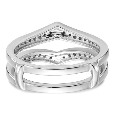 14K White Gold 1/3 ct tw Diamond Guard Ring – view 5