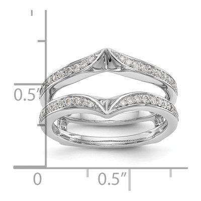 14K White Gold 1/3 ct tw Diamond Guard Ring – view 7