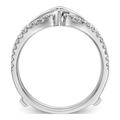 14K White Gold 1/3 ct tw Diamond Guard Ring – view 2