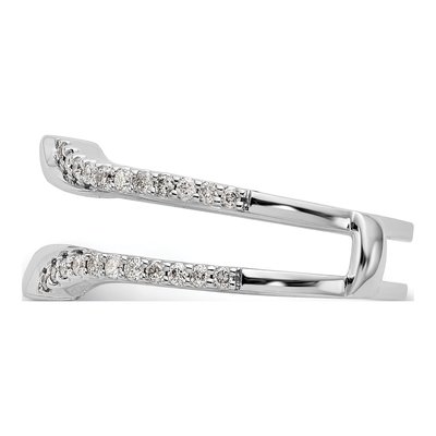 14K White Gold 1/3 ct tw Diamond Guard Ring – view 3