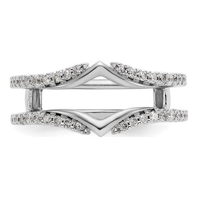 14K White Gold 1/3 ct tw Diamond Guard Ring – view 4