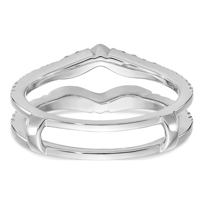 14K White Gold 1/3 ct tw Diamond Guard Ring – view 5